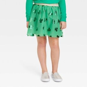 ⭐️ Cat & Jack Green St. Patrick's Day Tulle Skirt Size XL (14)